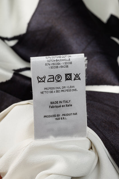 Aquilano Rimondi SS/13 Runway White & Black Multi-Pattern Silk Dress