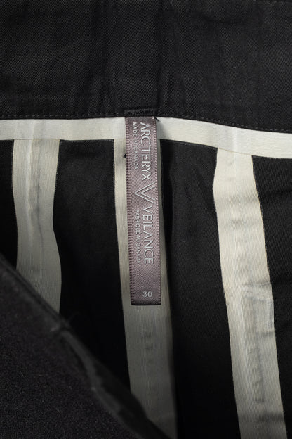 Arc'teryx Veilance Black Cotton & Wool-Flannel Slim Trousers