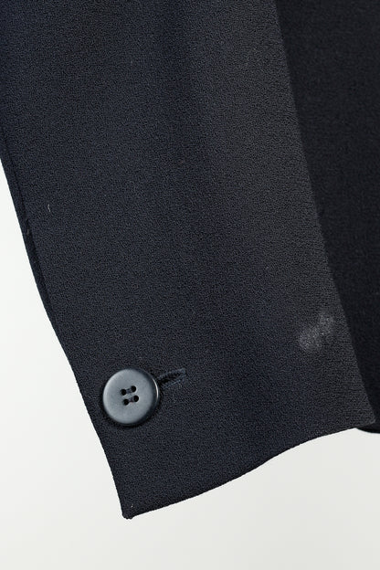 Armani Collezioni 2001 Vintage Minimalist Shawl Collar Navy Wool Blazer