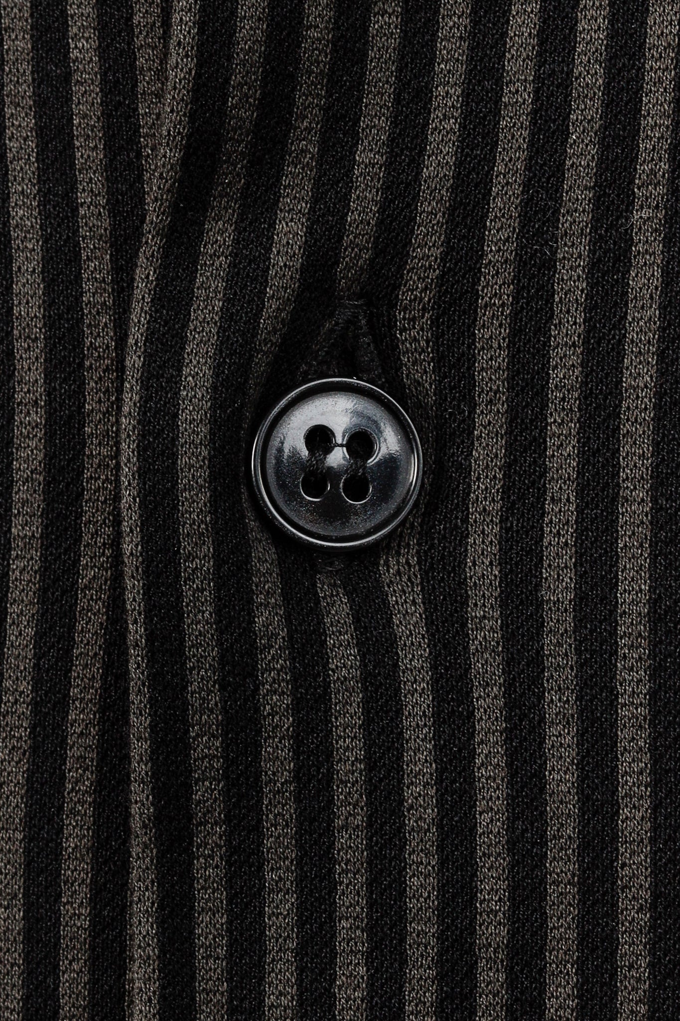 Armani Collezioni Grey and Black Striped Jersey Button-Up Shirt