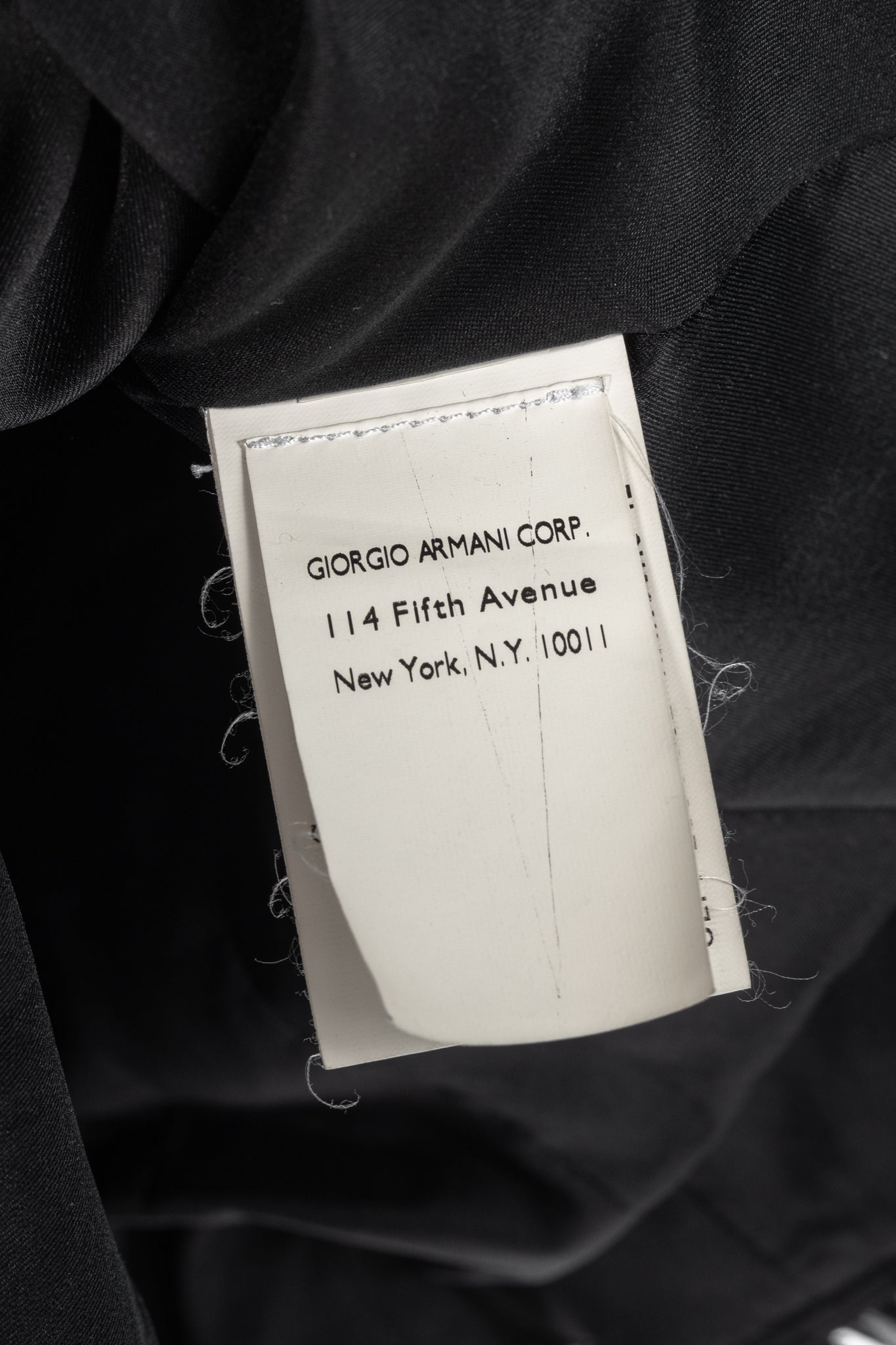 Armani Collezioni Black Crepe Silk-Fringe Jacket