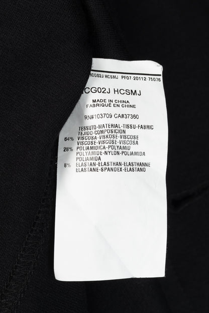 Armani Collezioni Black Jersey Buttoned Stand-Collar Jacket