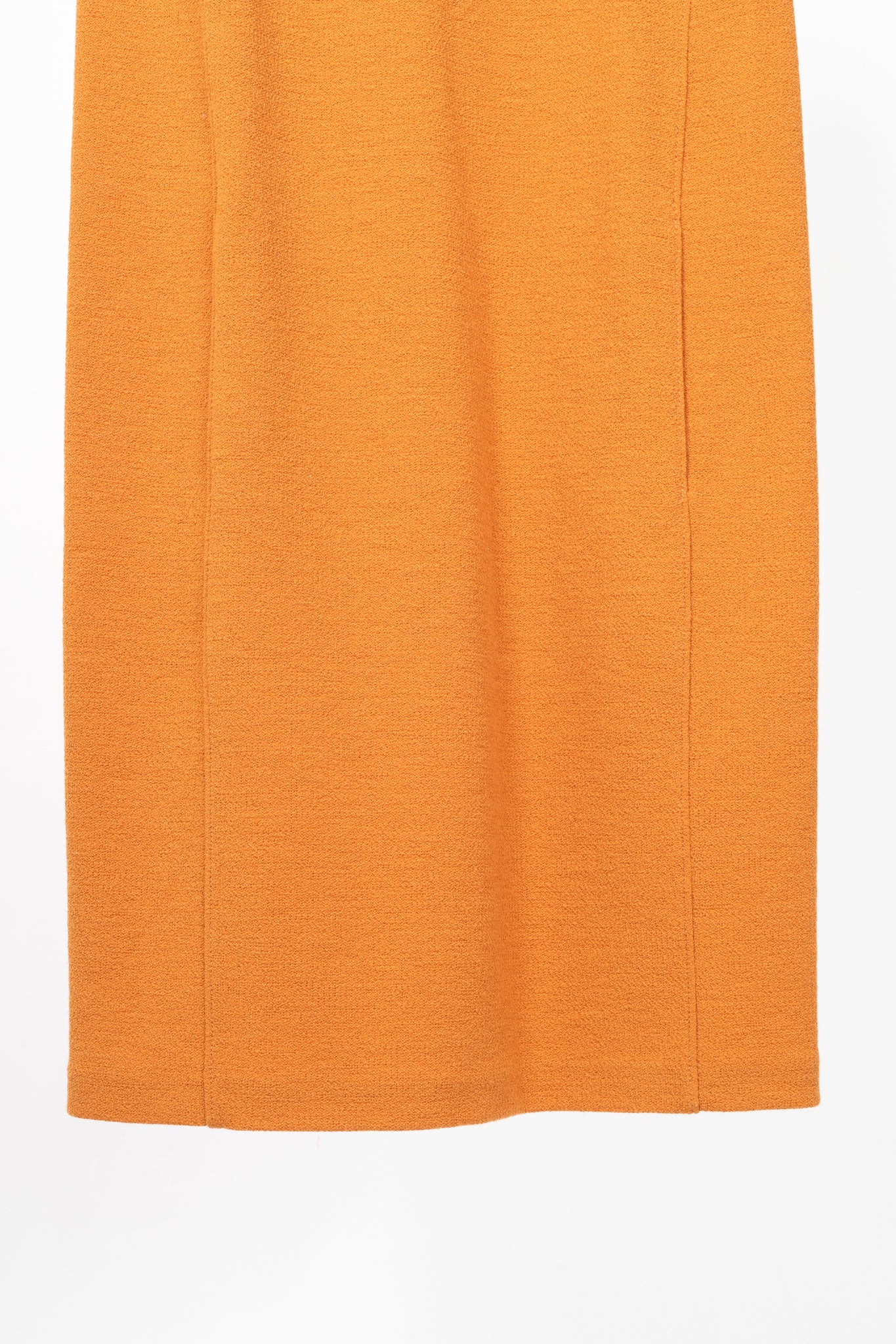 Armani Collezioni Orange Wool-Terry Sleeveless Sheath Dress