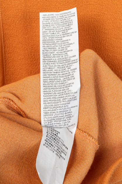 Armani Collezioni Orange Wool-Terry Sleeveless Sheath Dress