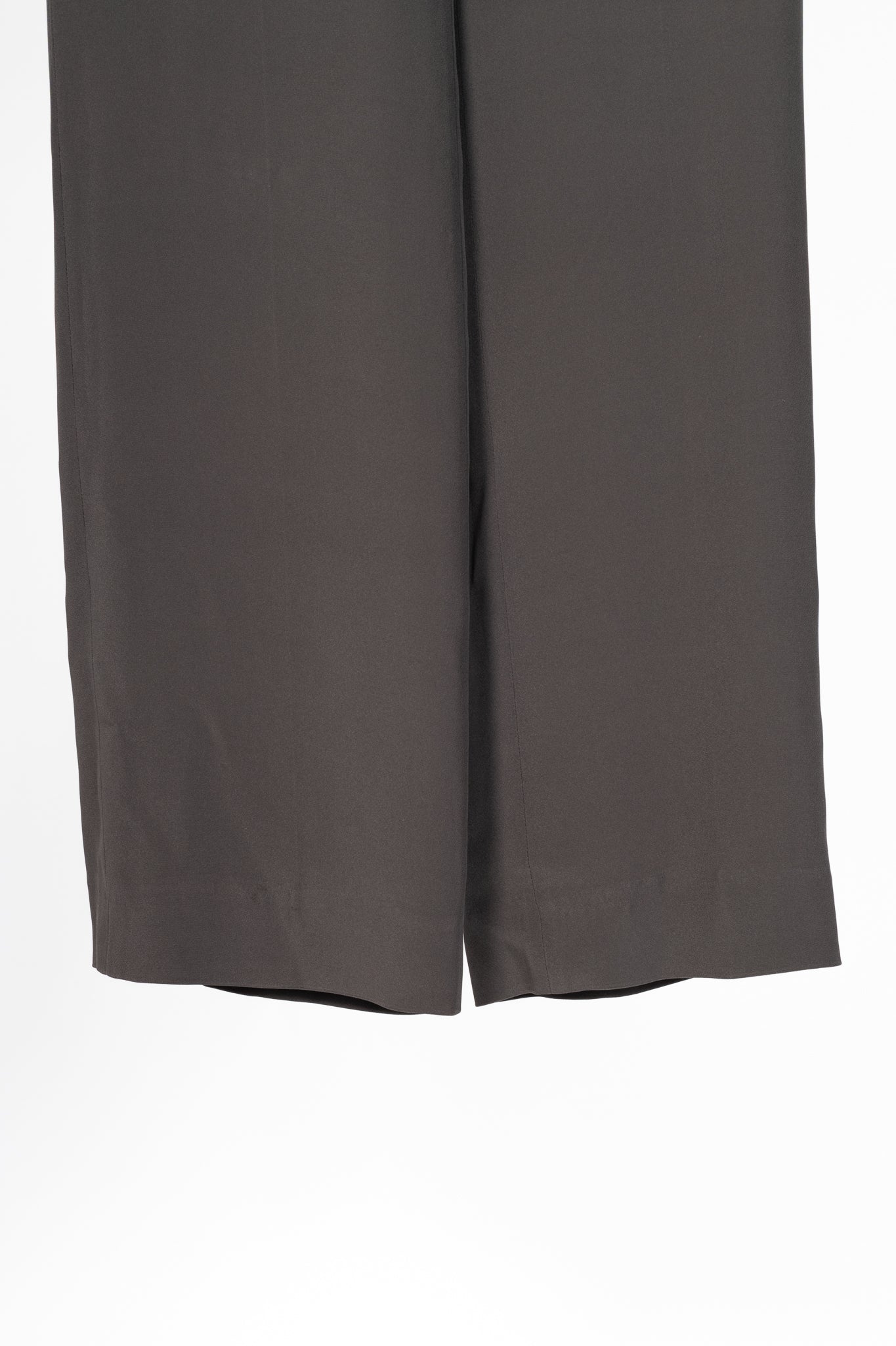 Armani Collezioni Grey Crepe Straight-Leg Trousers