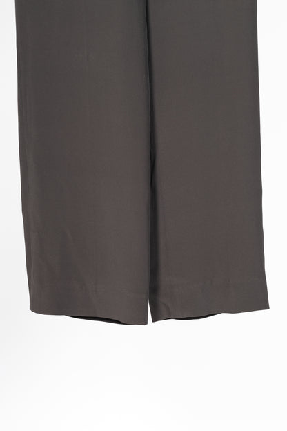 Armani Collezioni Grey Crepe Straight-Leg Trousers