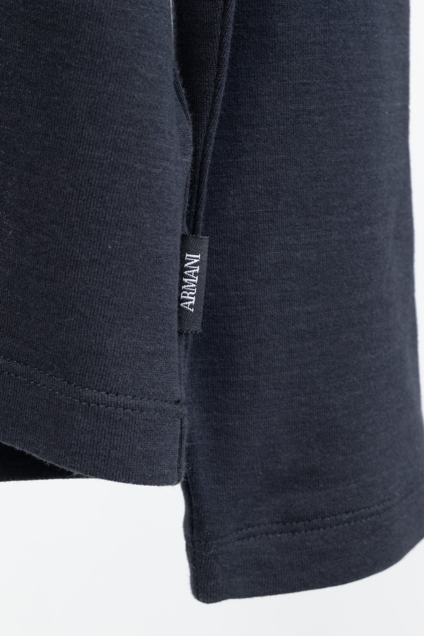 Armani Collezioni Navy-Jersey Layered-Crewneck Long-Sleeve T-Shirt