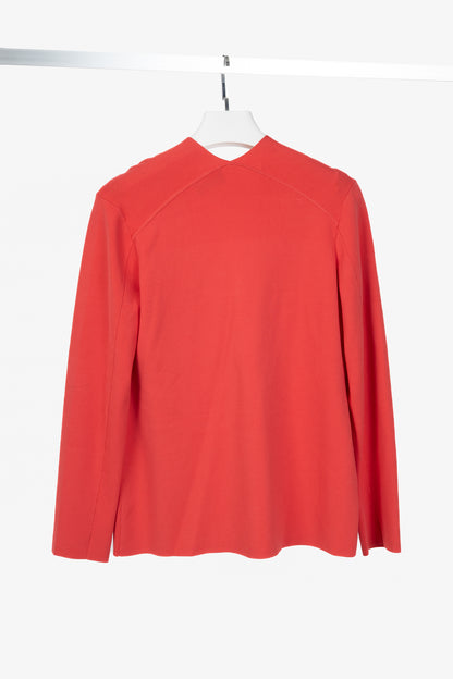 Emporio Armani Coral Knit Double-Breasted Snap Cardigan