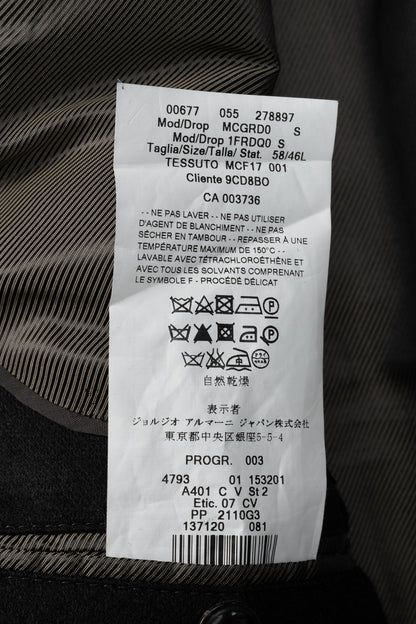 Armani Collezioni Black Wool Flannel Blazer