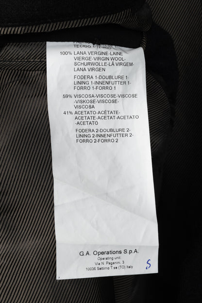 Armani Collezioni Black Wool Flannel Blazer