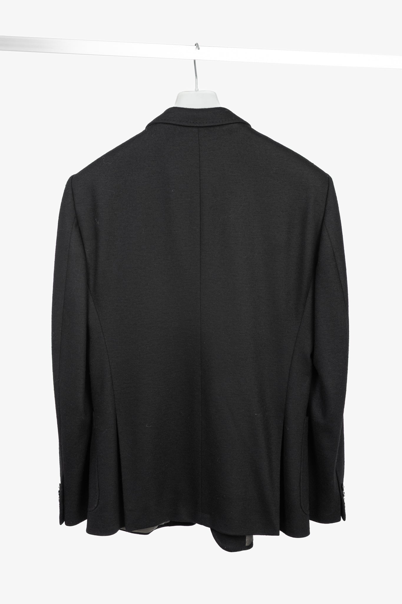 Armani Collezioni Black Wool Flannel Blazer