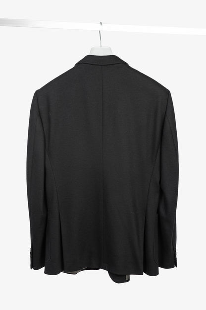 Armani Collezioni Black Wool Flannel Blazer