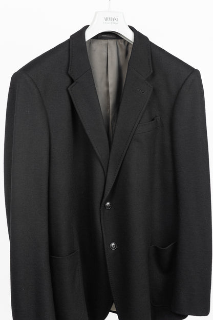 Armani Collezioni Black Wool Flannel Blazer