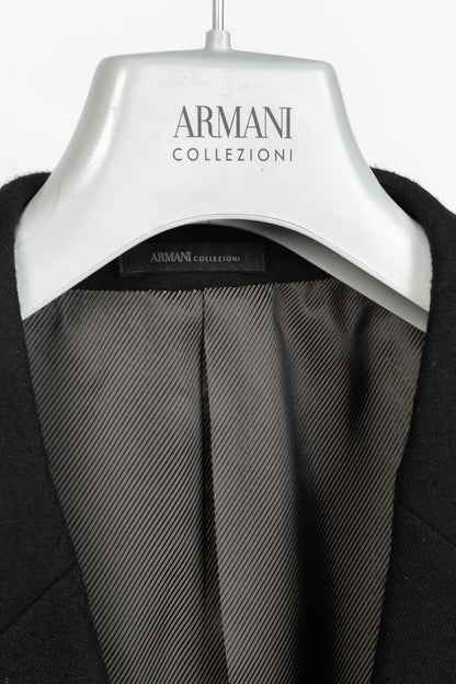 Armani Collezioni Black Wool Flannel Blazer