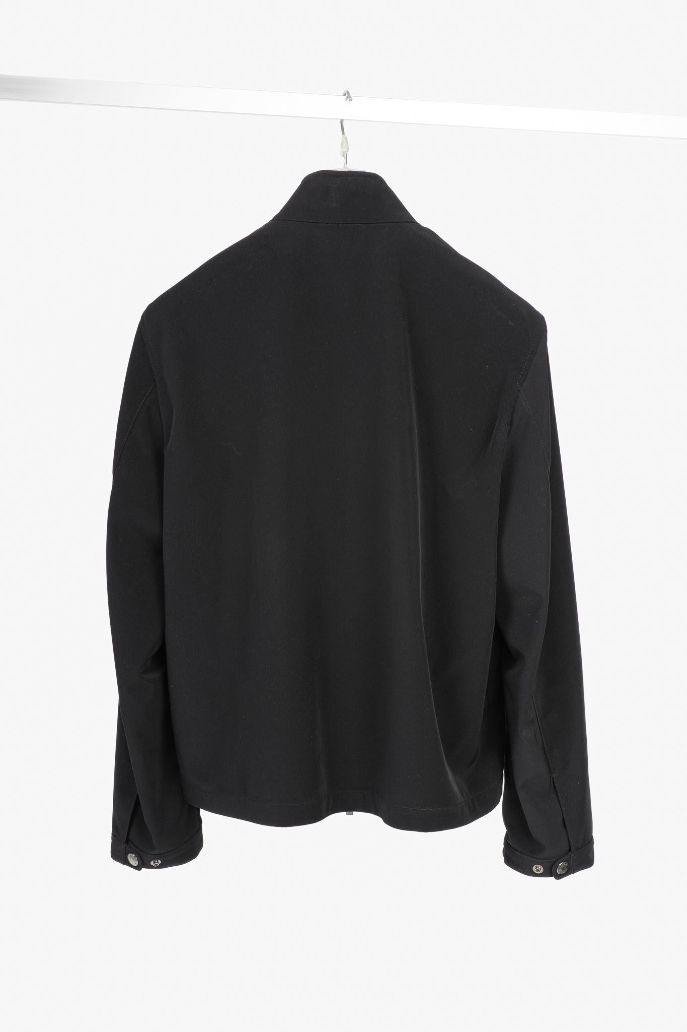 Armani Collezioni Black Water-Repellent Hidden-Hood Jacket