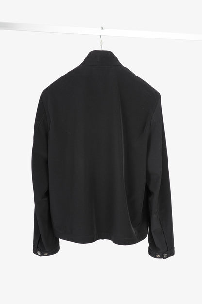 Armani Collezioni Black Water-Repellent Hidden-Hood Jacket
