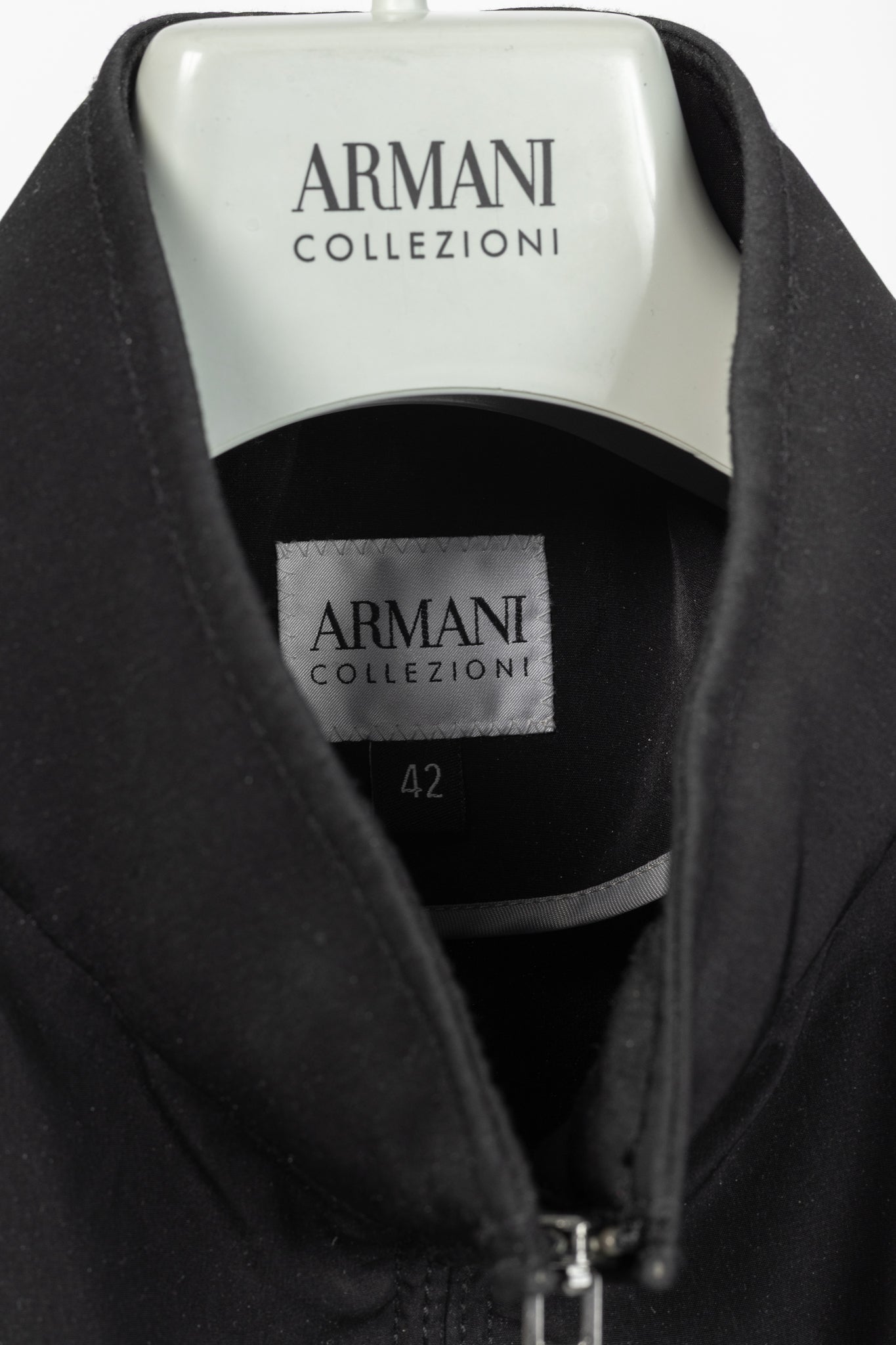 Armani Collezioni Black Water-Repellent Hidden-Hood Jacket