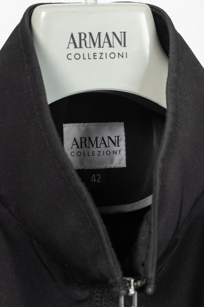 Armani Collezioni Black Water-Repellent Hidden-Hood Jacket