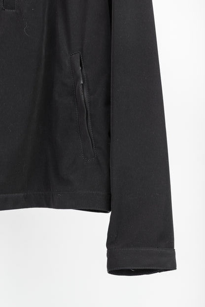 Armani Collezioni Black Water-Repellent Hidden-Hood Jacket