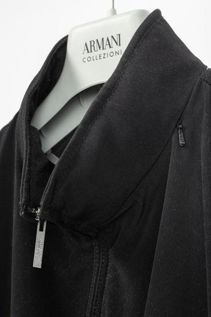 Armani Collezioni Black Water-Repellent Hidden-Hood Jacket