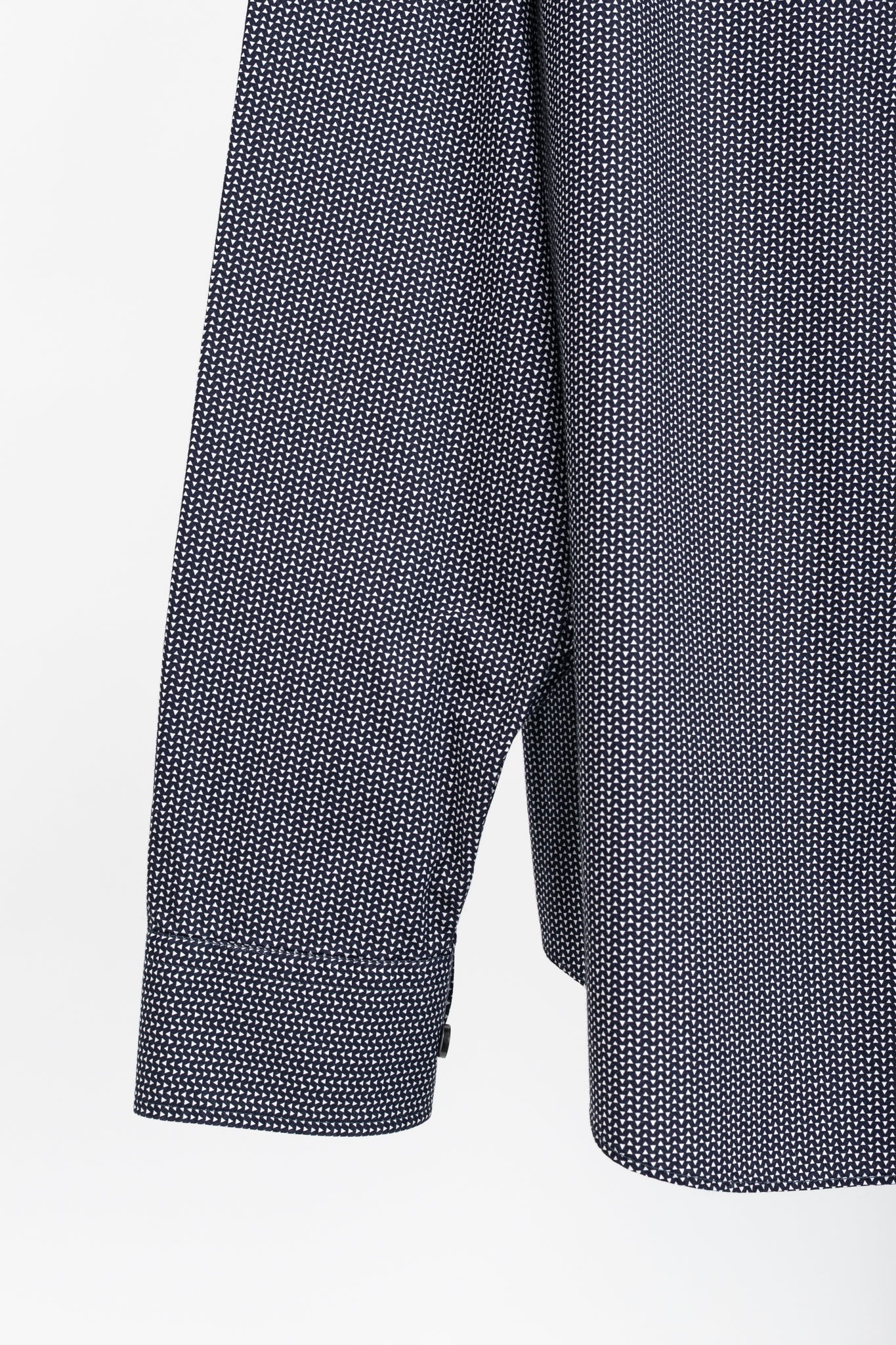 Armani Collezioni Navy Triangle-Print Cotton Button-Up Shirt