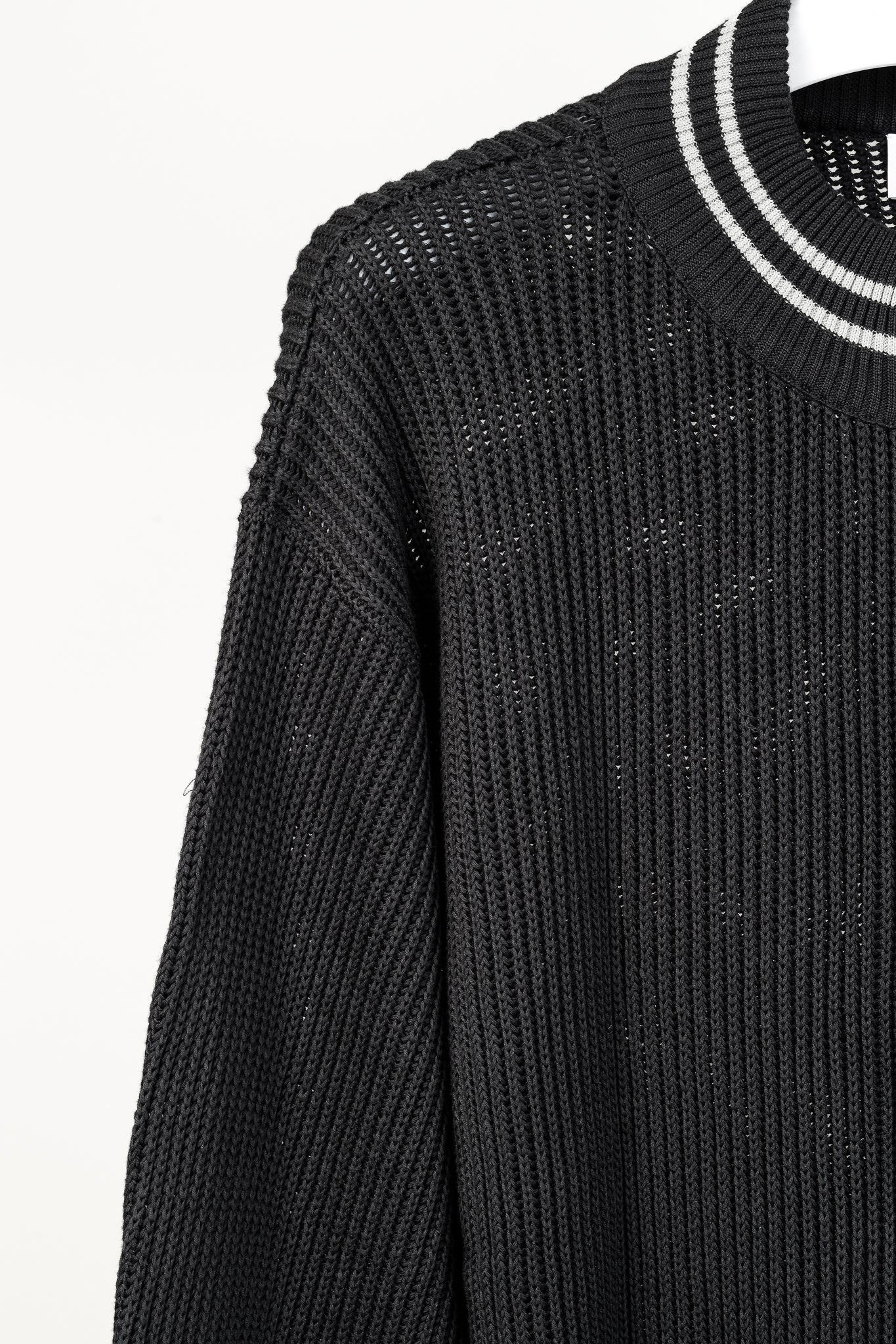 Armani Collezioni Charcoal Cotton-Knit Striped-Accent Zip Jacket