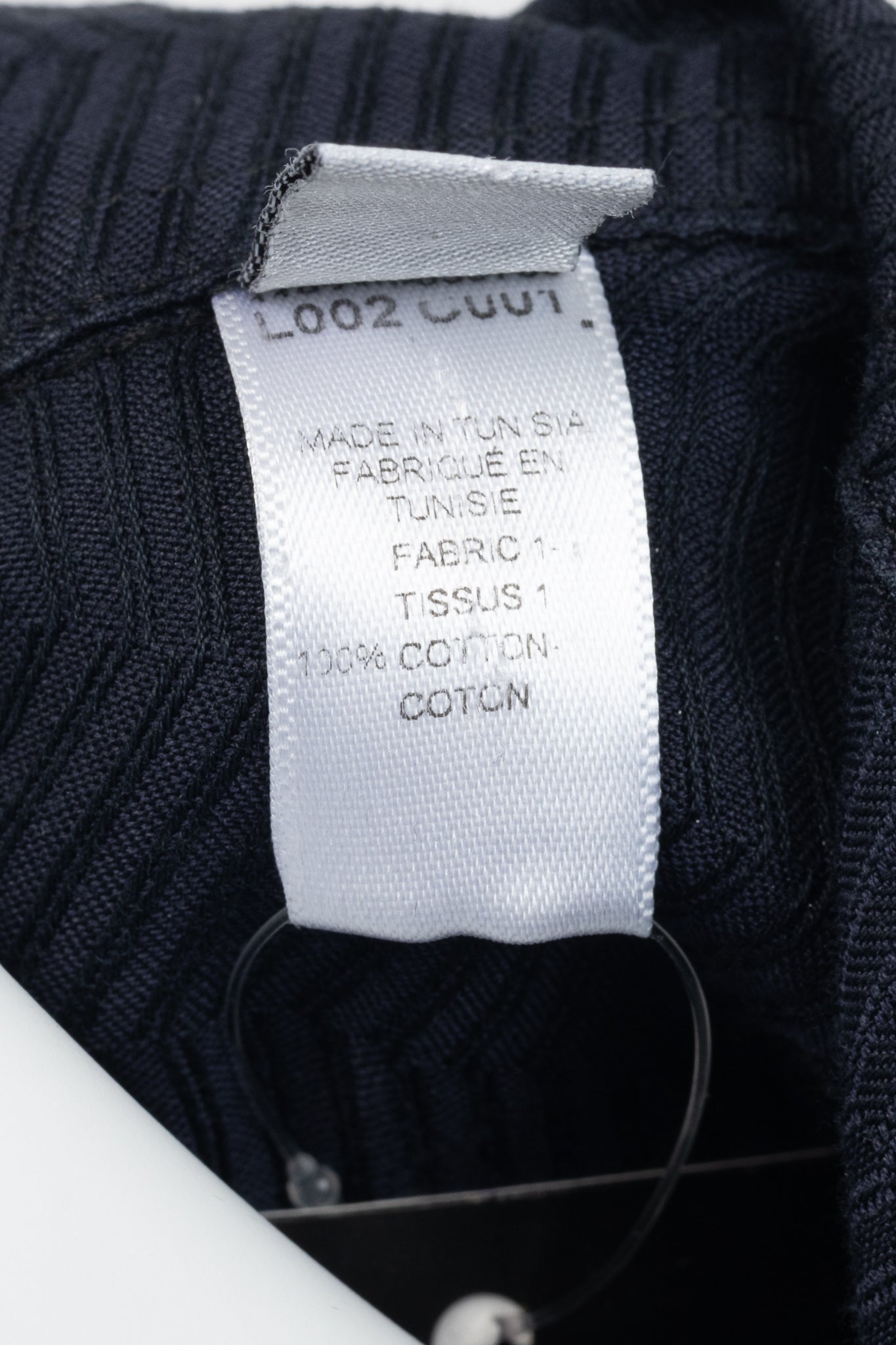 Armani Collezioni Navy Herringbone-Texture Cotton Buttoned Shirt
