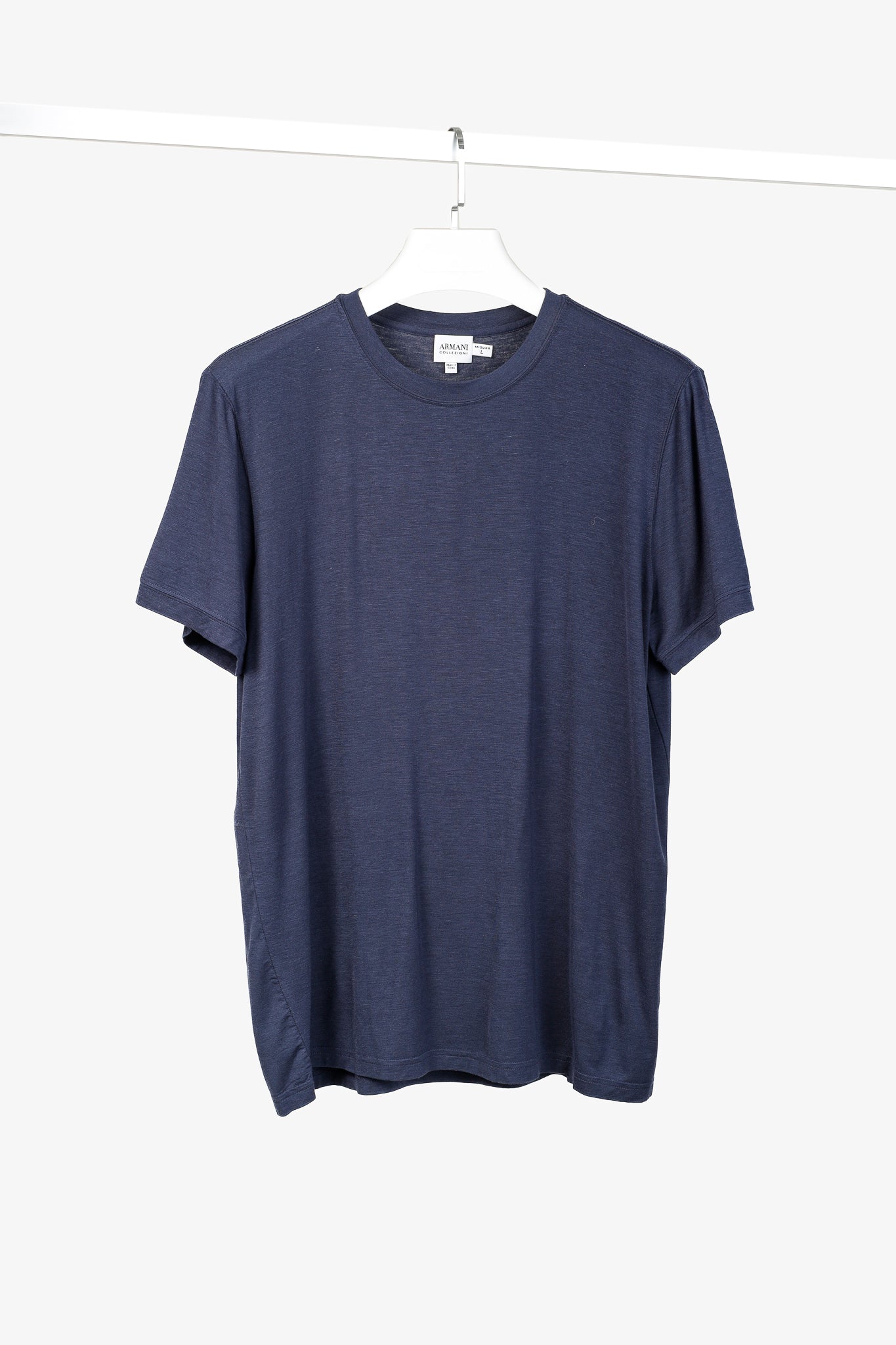 Armani Collezioni Navy Bamboo-Jersey T-Shirt