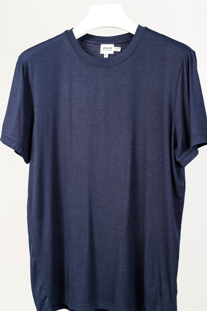 Armani Collezioni Navy Bamboo-Jersey T-Shirt