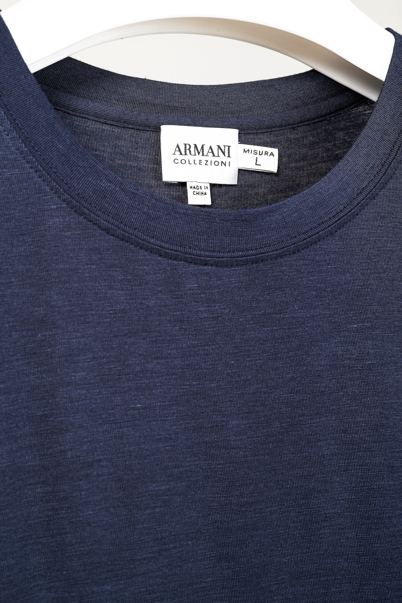 Armani Collezioni Navy Bamboo-Jersey T-Shirt