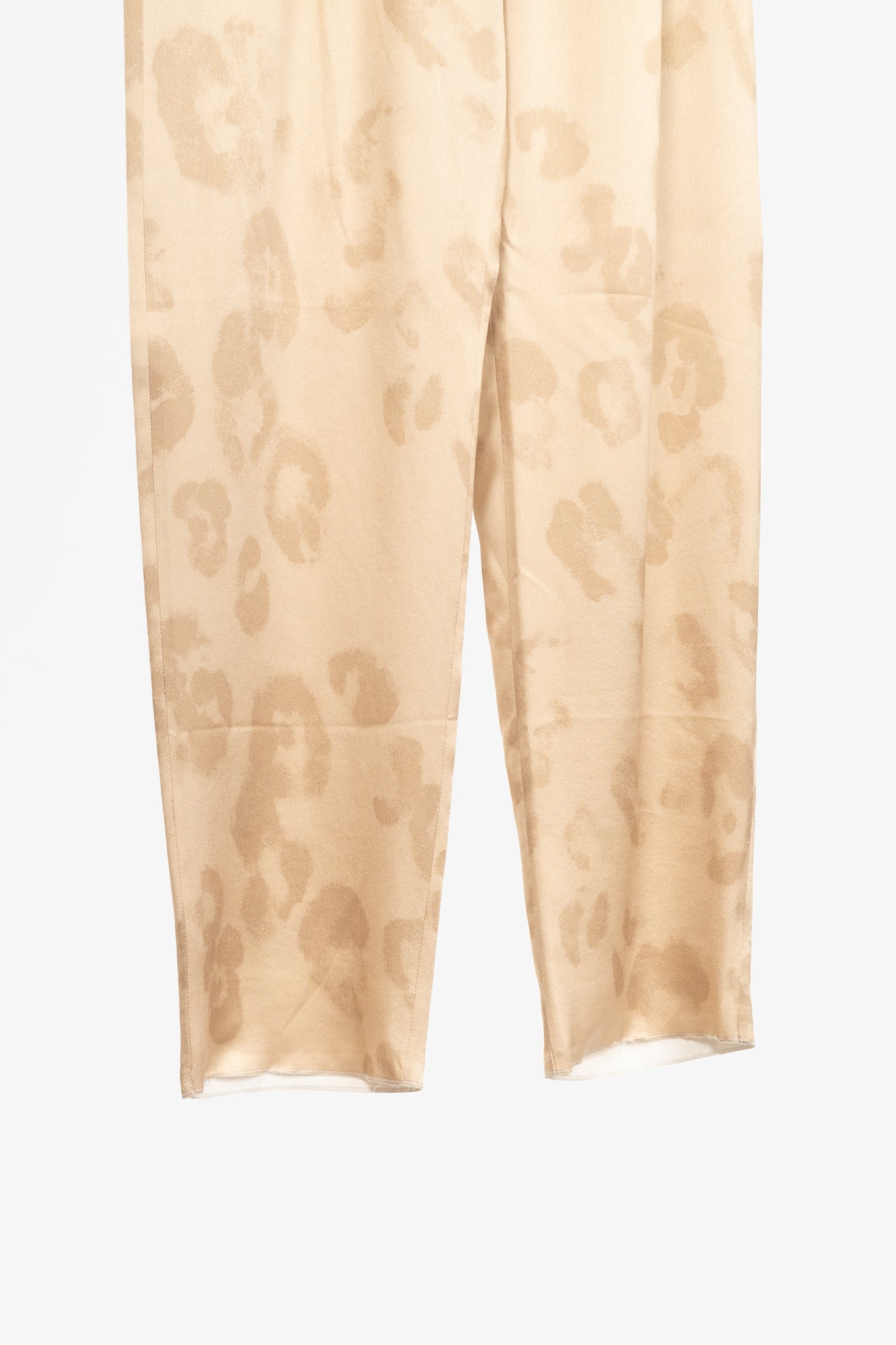 Giorgio Armani AW24 Gold Leopard Silk Pull-On Trousers