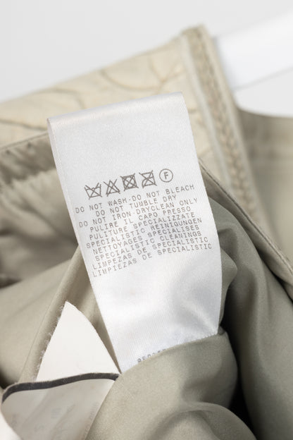 Giorgio Armani Beige Reptile-Embossed Leather Jacket