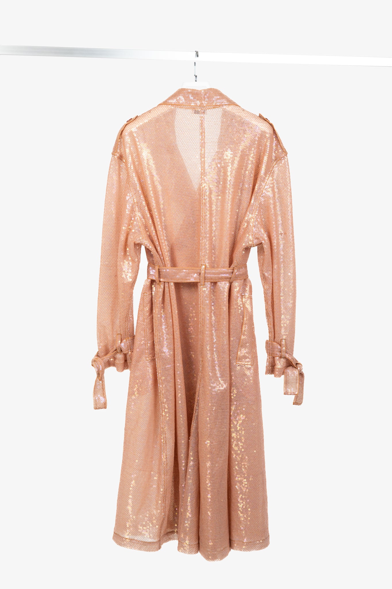 Ashish SS/19 Runway Mirage Sequined Double-Breasted Belted Trench Coat