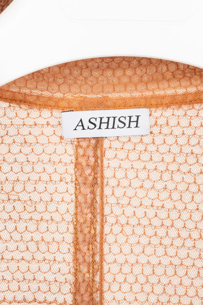 Ashish SS/19 Runway Mirage Sequined Double-Breasted Belted Trench Coat