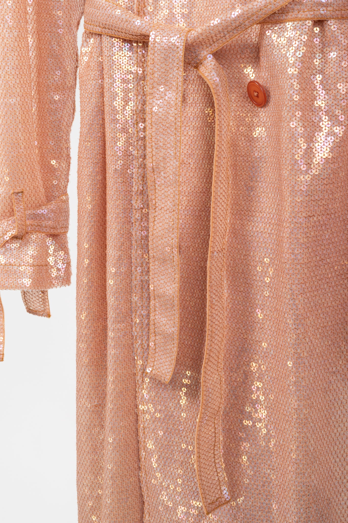 Ashish SS/19 Runway Mirage Sequined Double-Breasted Belted Trench Coat
