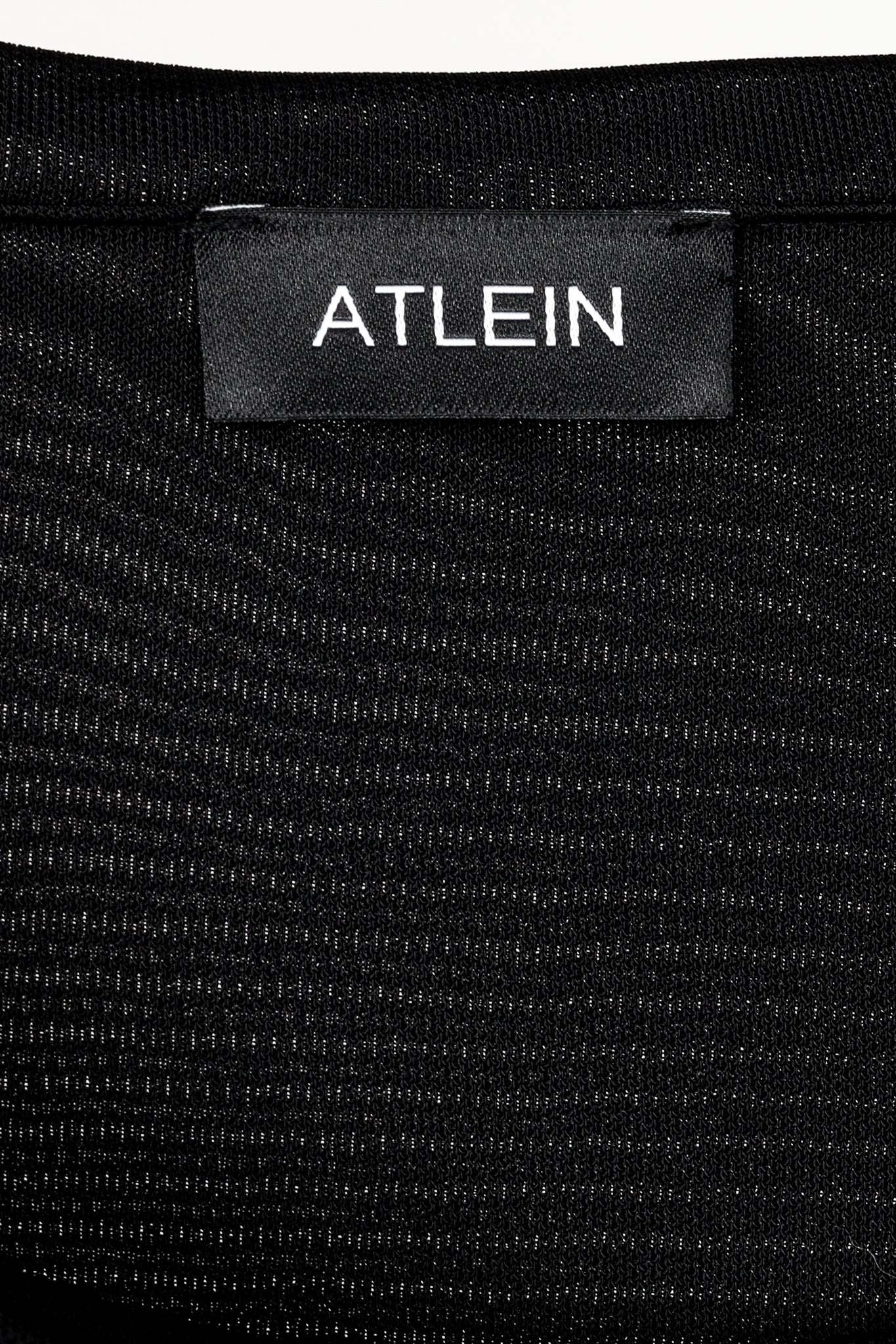 Atlein Black Sleveless Ruched Dress