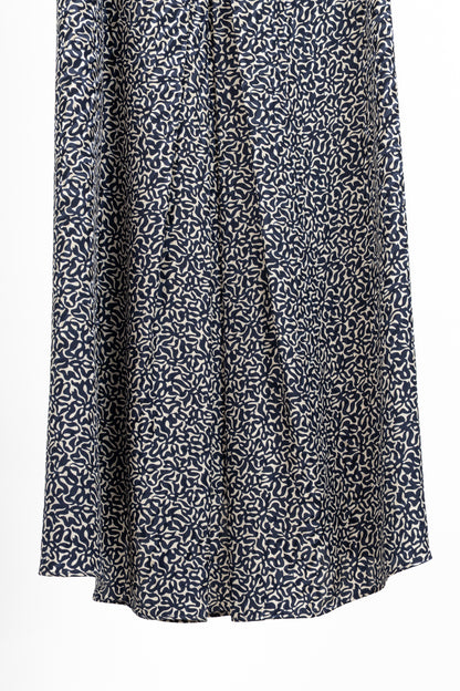 Balenciaga Navy Abstract-Print Silk-Satin Mini Dress