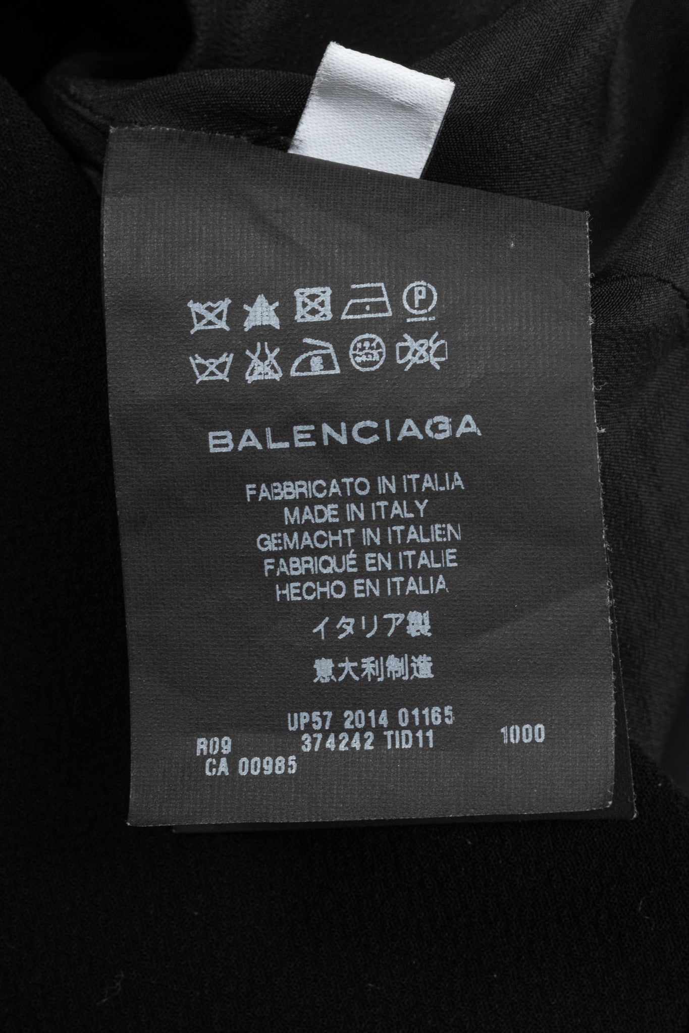 Balenciaga Black Crepe Back-Pleat Sleeveless Dress