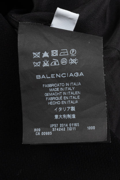 Balenciaga Black Crepe Back-Pleat Sleeveless Dress