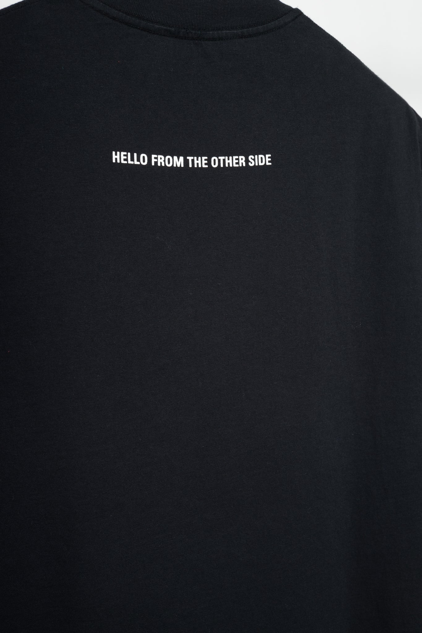 Balenciaga Black Alien-Graphic Distressed Cotton T-Shirt
