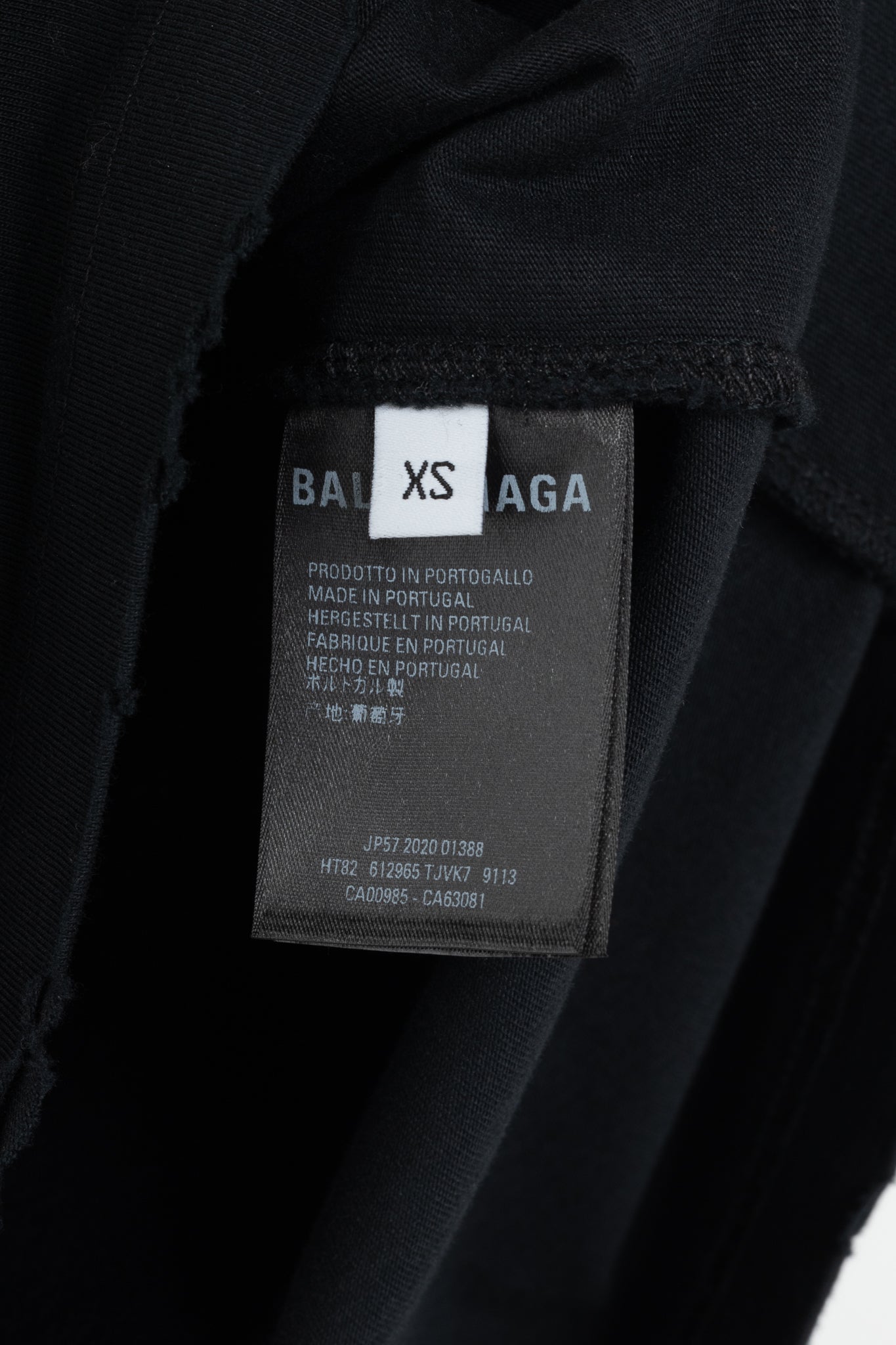 Balenciaga Black Alien-Graphic Distressed Cotton T-Shirt