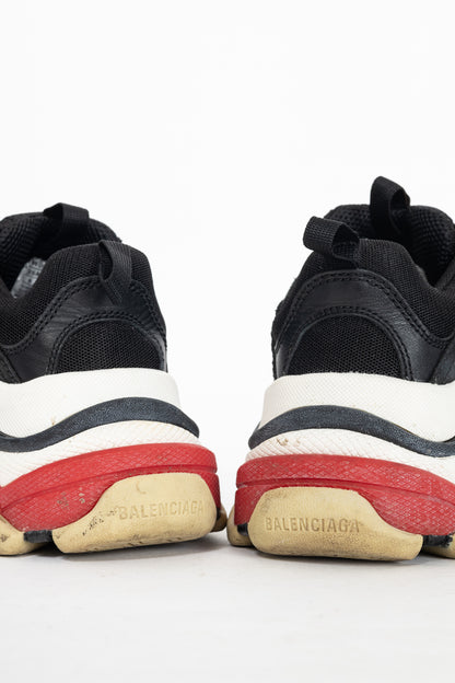 Balenciaga Triple S "Black Red" Chunky Low-Top Sneakers