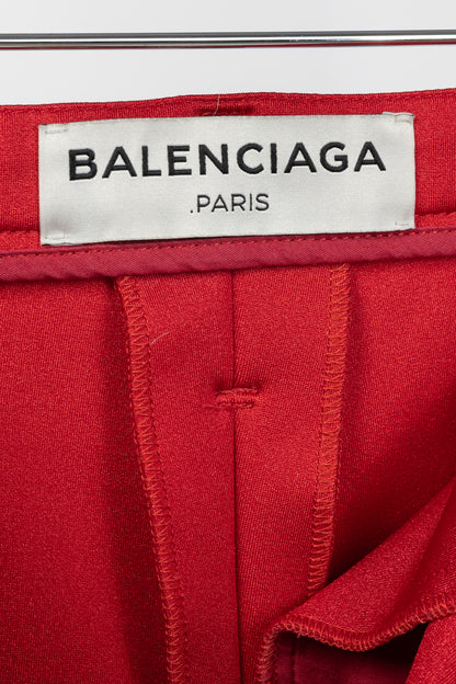 Balenciaga Resort 2017 Red High-Waisted Skinny Pants
