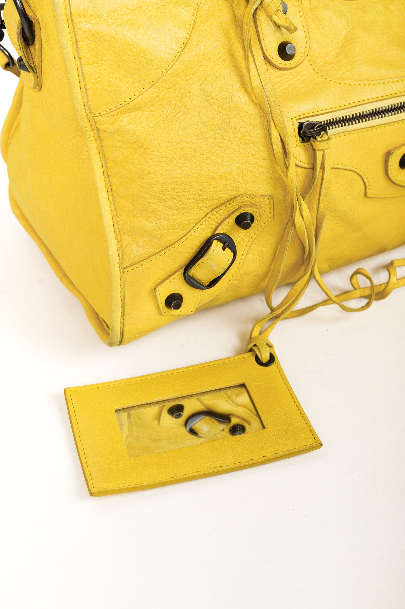 Balenciaga Part Time Mimosa Leather Tassel Shoulder Bag