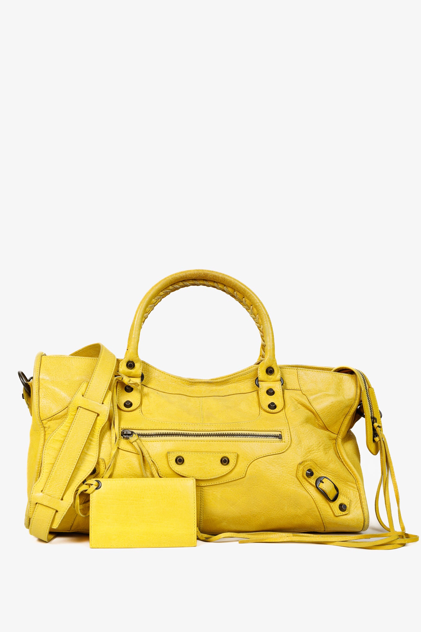Balenciaga Part Time Mimosa Leather Tassel Shoulder Bag