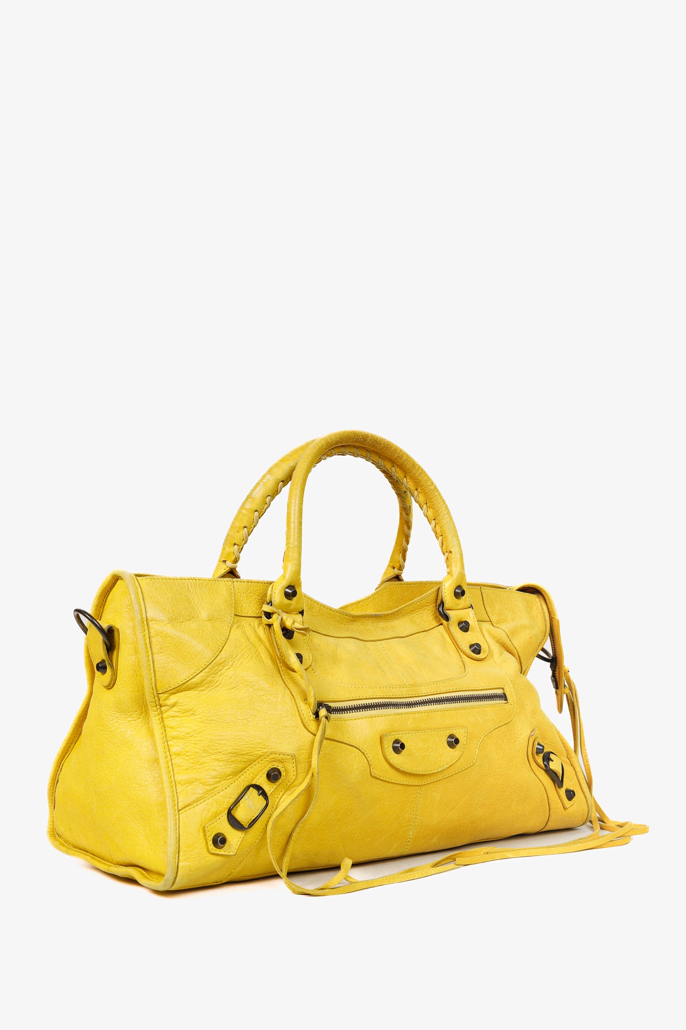 Balenciaga Part Time Mimosa Leather Tassel Shoulder Bag