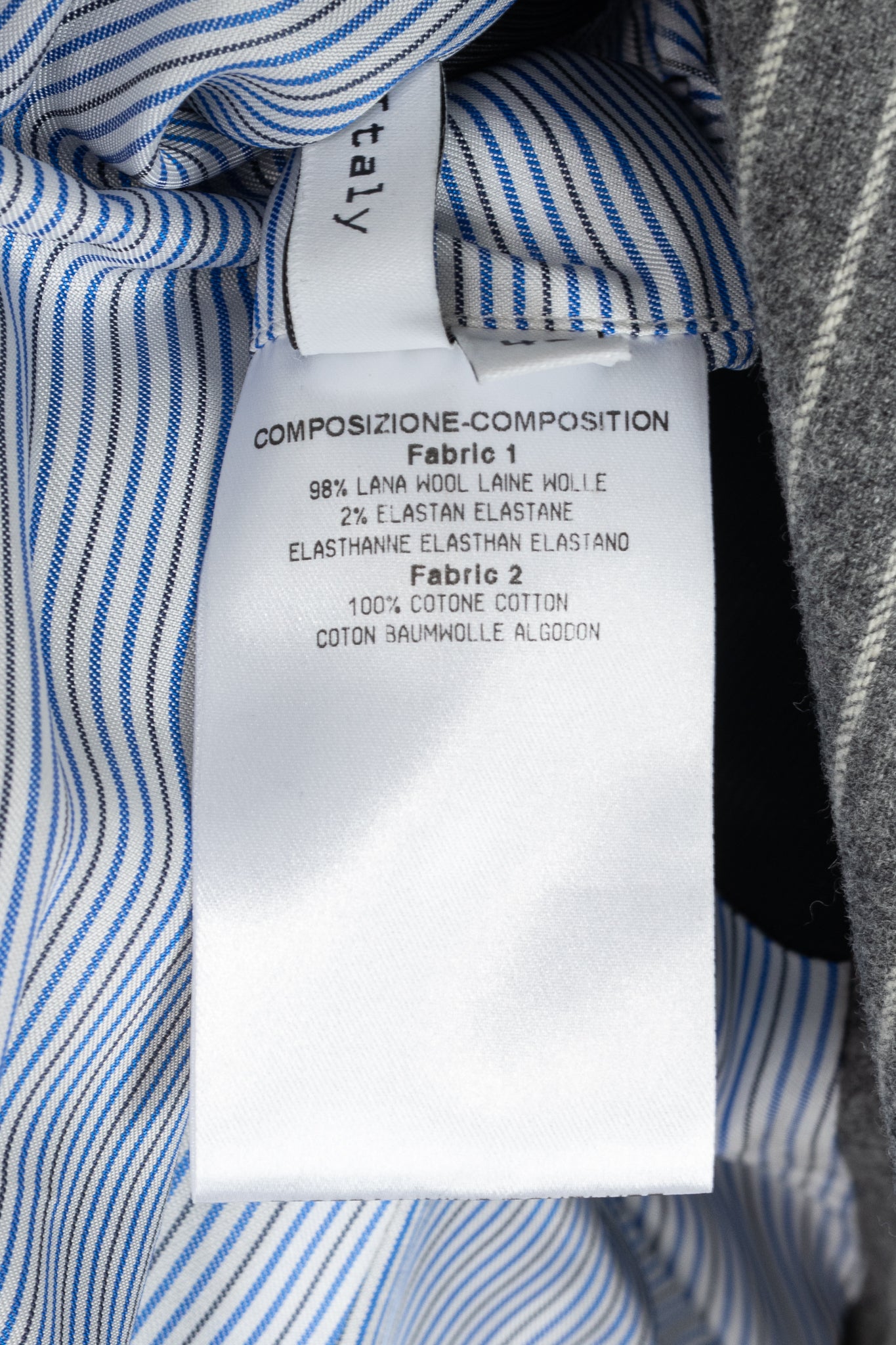 Balenciaga AW07 Grey Pinstripe Wool-Flannel Velvet-Lapel Blazer