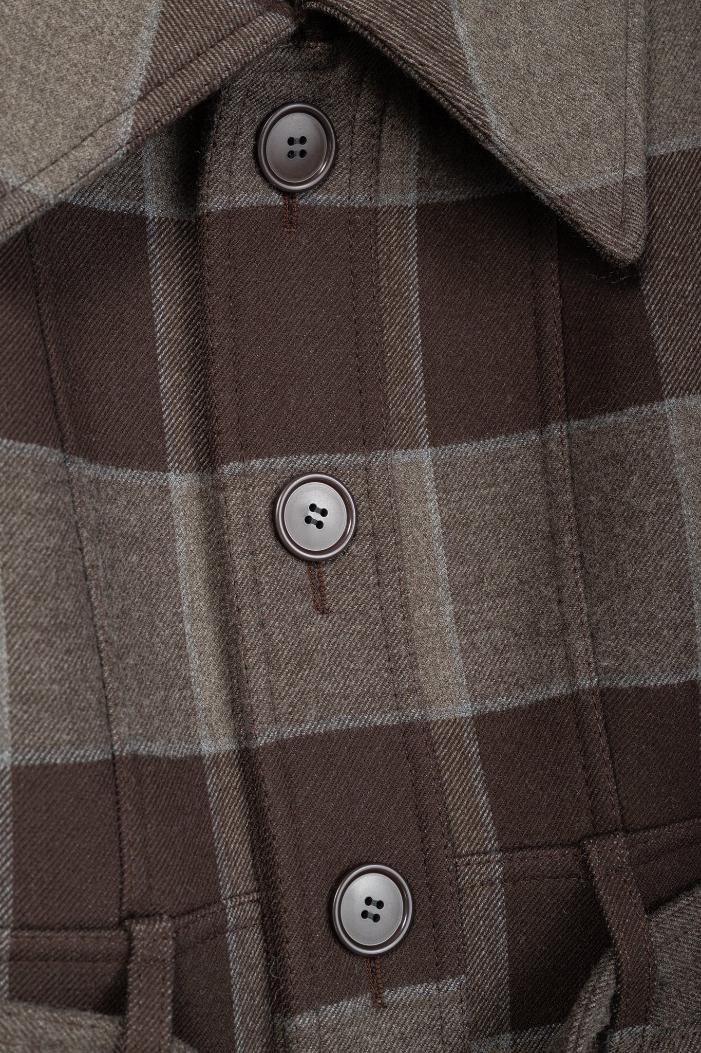 Balenciaga AW/16 Runway Brown Check Wool Belted Coat