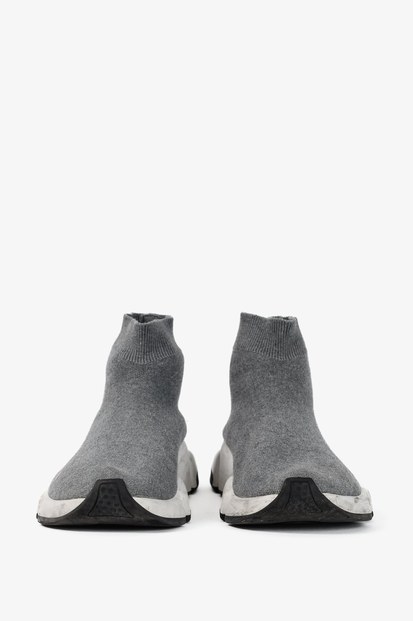 Balenciaga Speed LT Dark Grey New Kine Knit High-Top Sneakers