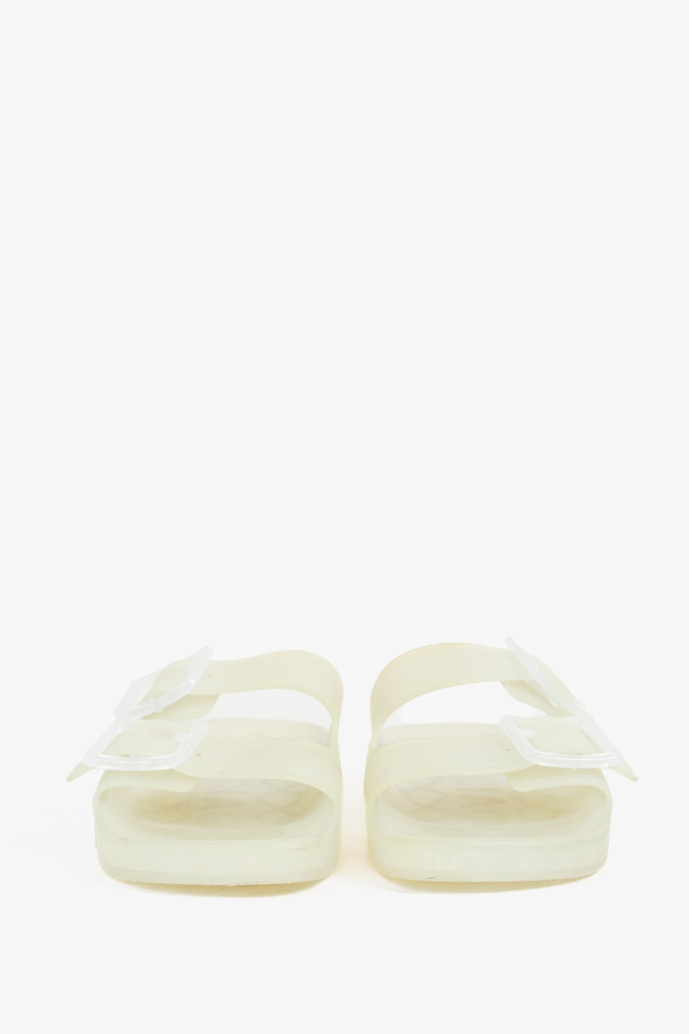 Balenciaga Mallorca Translucent Buckled Jelly Slide Sandals
